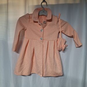 Little Lass Peach Kids Coat